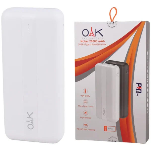 پاور بانک اوآک OAK 20000 مدل PN20 - تصویر 1