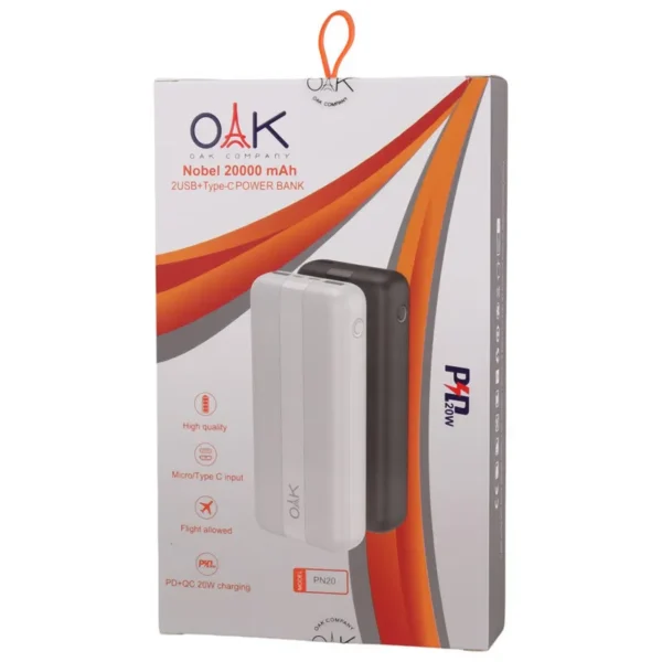 پاور بانک اوآک OAK 20000 مدل PN20 - تصویر 3