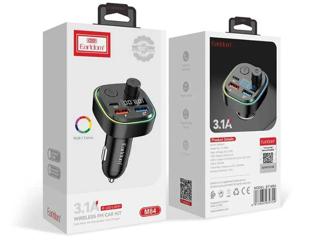 شارژر فندکی بلوتوثی ارلدام مدل ET-M84
