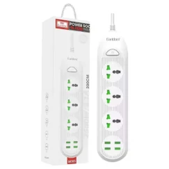 چند راهی برق ارلدام مدل ES-SC03 با کابل ۲ متری و ۴ پورت USB