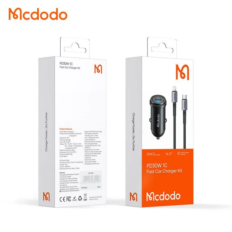 شارژر فندکی 30 وات مک دودو مدل CC-749