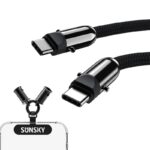 کابل تبدیل USB-C سان اسکای مدل Fabric - Image 2