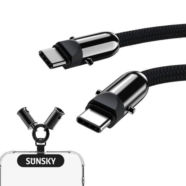 کابل تبدیل USB-C سان اسکای مدل Fabric - Image 2